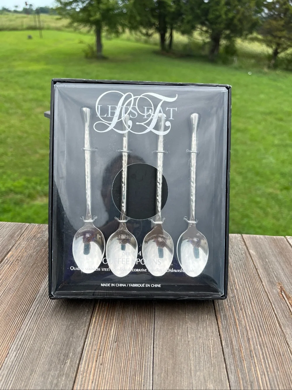 Let's Eat Quality Stainless Steel Coffee Spoons Set of Four New